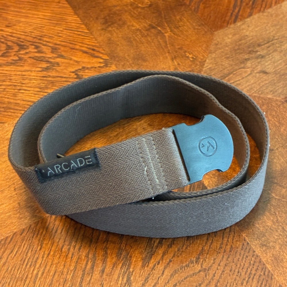 Arcade The Original Adventure Belt Brown Stretch Webbing Outdoor Gorpcore Hiking